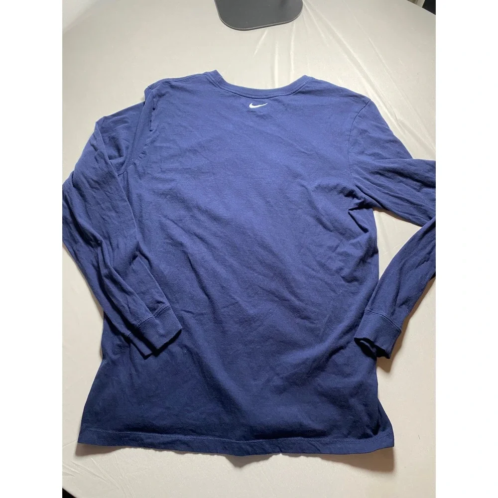 Nike Georgetown Basketball Mens Blue Long Sleeve T-Shirt BV2000-41S Large